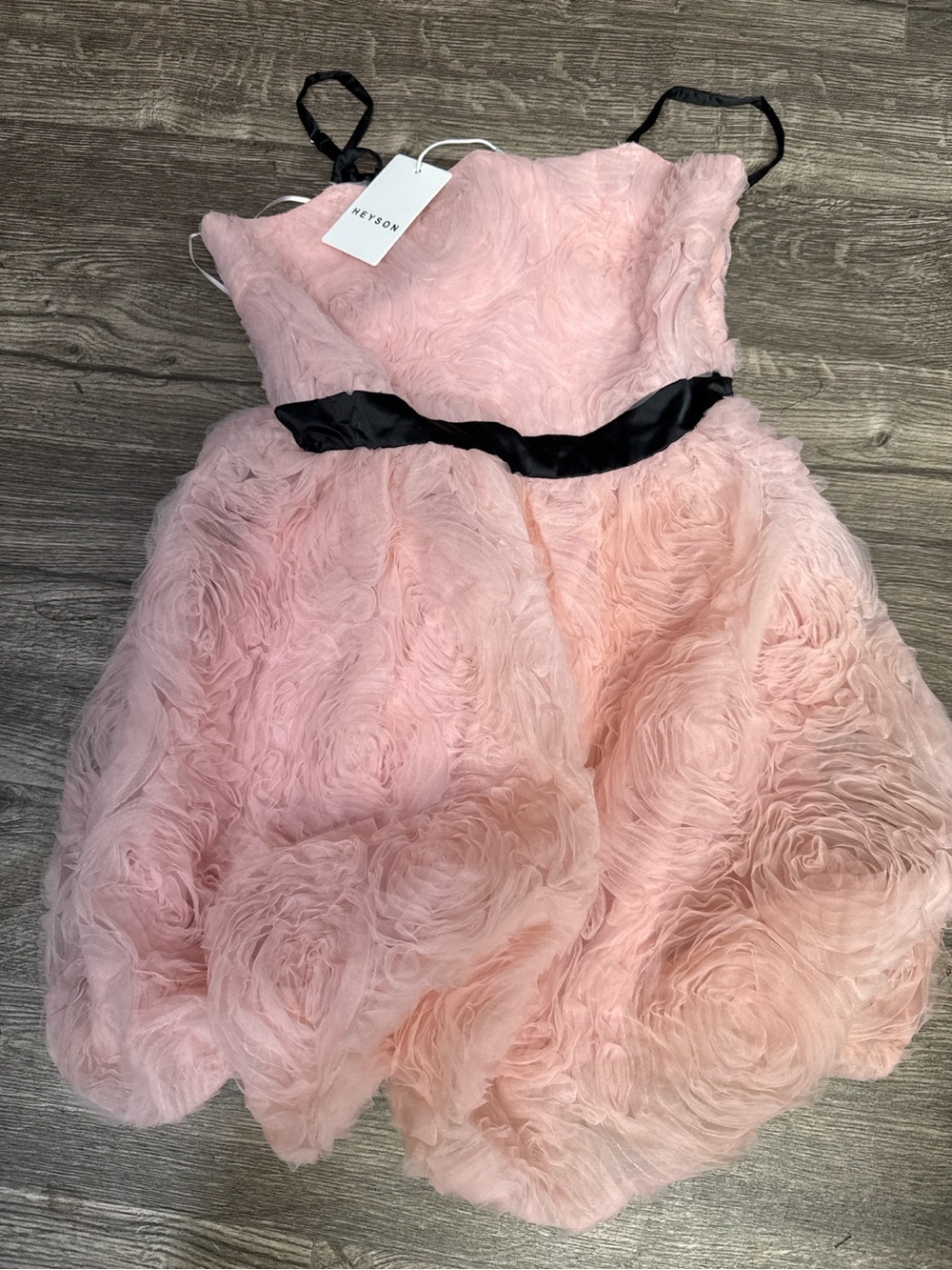 HEYSON Pink Rosette Mesh Dress Coquette Princess Mini Dress Size S NWT - Picture 2 of 7